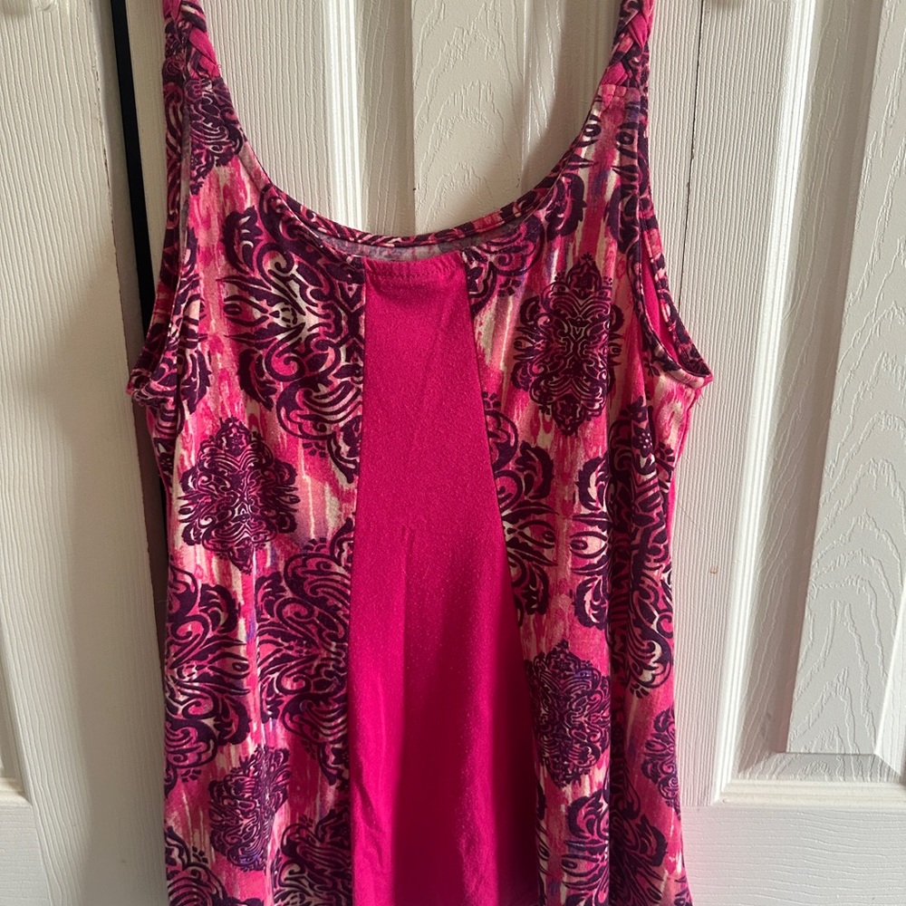 Faded Glory Pink and Black Sleeveless Tank Top